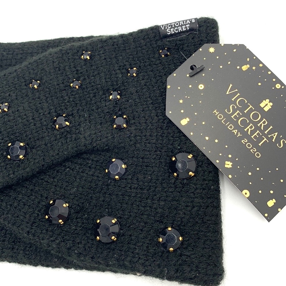 Victoria’s Secret Black Embellished Ear Warmer Headband - Picture 5 of 11